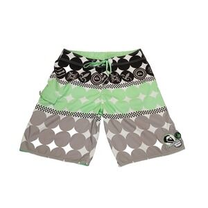 Quiksilver Board Shorts Striped Athletic Surf Performance Water‎ Swim Mens Sz 40